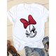 thumbnail image 1 of Disney Cartoon Tee Shirt Mickey Mouse Women Short Sleeve Summer Spring Print Clothing Casual Fashion Graphic T-shirts4XL Gao Jinjia LED, 1 of 2