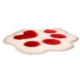 thumbnail image 1 of Moyic Alfombra de dormitorio con dibujos de pata de Animal, sofá de noche, alfombra de área Irregular, alfombrilla lavable para puerta, accesorios de Decoración del hogar blanco rojo Moyic HA071664-05, 1 of 6