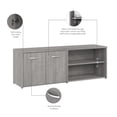 thumbnail image 3 of Studio C Low Storage Cabinet with Doors in Platinum Gray - Engineered Wood, 3 of 8