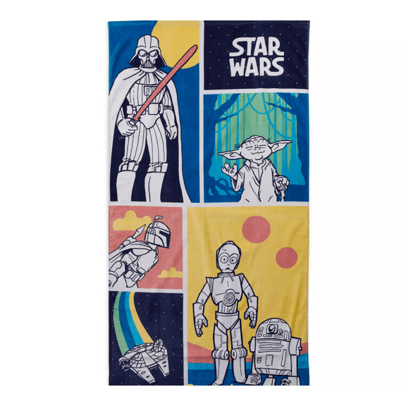 Disney Star Wars Saga Millennium Falcon Cartoon Beach Towel New with Tag