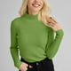 thumbnail image 2 of 2024 Autumn Winter Women's Sweater Half High Neck Solid Slim Fit Versatile Knitted Long Sleeves Pullover Simple Chic Jumpers, 2 of 5