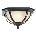 thumbnail image 2 of 9848BK Kichler Lighting Salisbury - 2 light Outdoor Flush Mount - 13.5 inches wide-Black Finish, 2 of 2
