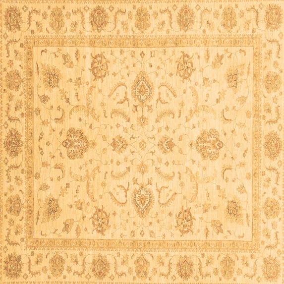 Ahgly Company Indoor Square Oriental Brown Modern Area Rugs, 5' Square