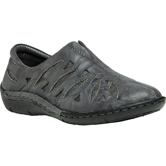 Women's Propet Cameo Slip On Shoe Grey/Pewter Full Grain Sheep Leather 11 D