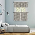 thumbnail image 5 of Beige Gray Dandelion Kitchen Curtains Sets for Windows 36 Inch Length, Farmhouse Botanical Blossom Rod Pocket Window Treatments Tier Curtains and Valances Set for Bedroom/Bathroom, 5 of 8