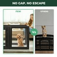 thumbnail image 3 of FXW AuraSpace Acrylic Indoor Dog Playpen for Puppies and Small Dogs, 24 Inch, 6 Panels, Black, 3 of 7