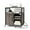 Grey, variant on Costway File Cabinet on Wheels with Charging Station & Cable Management Hole Shelves Brown