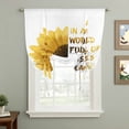 thumbnail image 2 of Yellow Sunflower Balloon Curtains 63 Inch Length for Living Room/Bedroom, Floral Rustic White Quotes Rod Pocket Privacy Door Curtains Decorative Tie Up Shade for Window 52"x63", 2 of 8