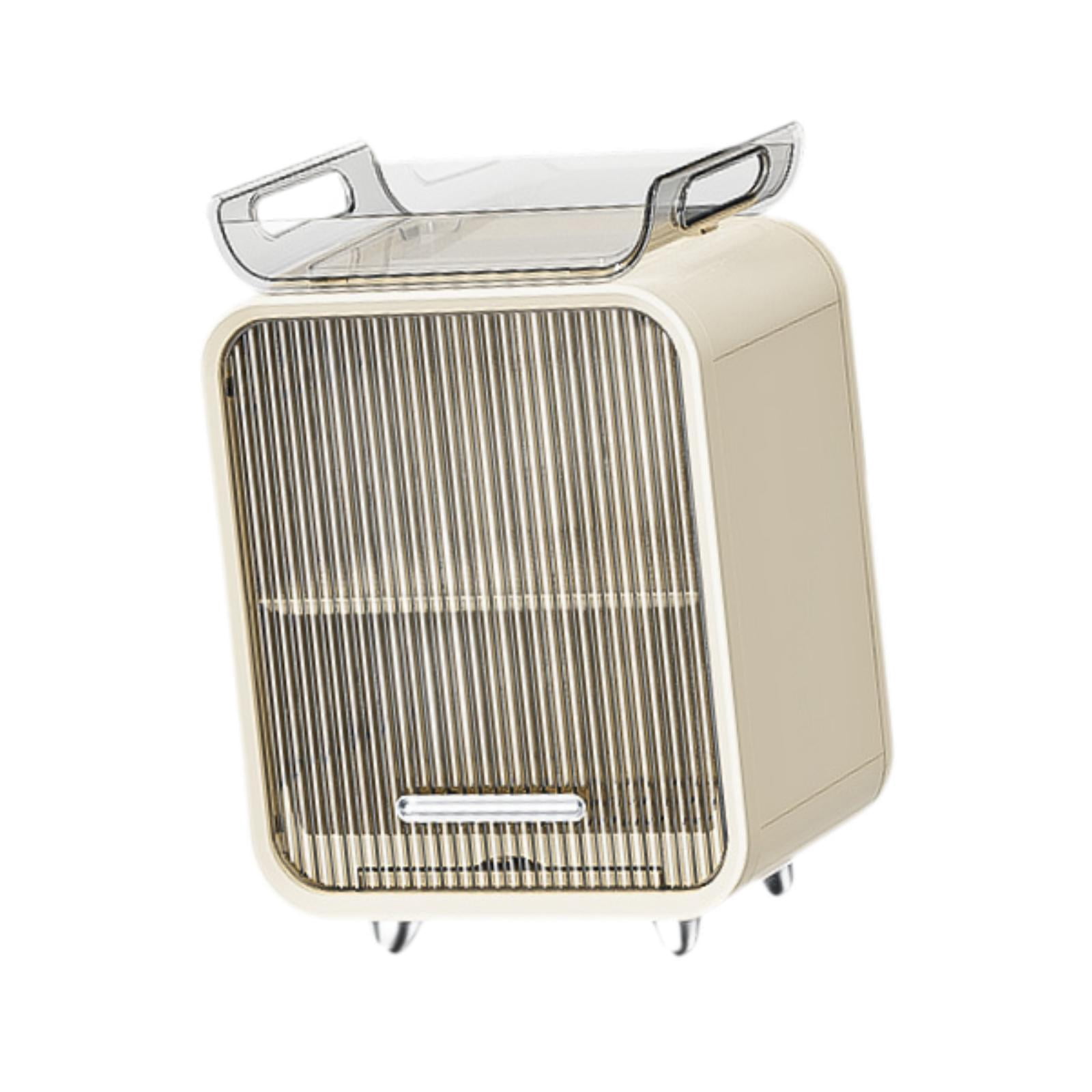 TISHITA Storage Bottle Storage Rack Removable Drain Tray Portable with Door Organizer Drying Rack for Bedroom Beige Tall