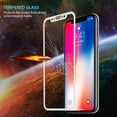 thumbnail image 2 of iPhone XS/X - Tempered Glass Screen Protector w Charger Cord 6ft USB Cable - 5D Touch Curved Edge Full Cover Bubble Free Case Friendly 9H Hardness, Power Wire Braided Long Sync Fast Charge, 2 of 10