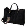 thumbnail image 2 of Bolsa cruzado de moda para mujer grande con asa superior de fin de semana de viaje de nailon (negro) Likrtyny Para Estrenar, 2 of 8