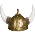 thumbnail image 2 of Fur Trimmed Adult's Viking Helmet with Horns, 2 of 2