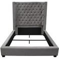 thumbnail image 4 of Bowery Hill Transitional Velvet Upholstered High Profile Cal King Bed in Gray, 4 of 4