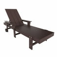 thumbnail image 4 of WestinTrends Shoreside Poly Reclining Chaise Lounge for Outdoor, Patio, Garden, Dark Brown, 4 of 10