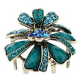 thumbnail image 2 of Pinza para el pelo con flores de cristal, tocado vintage con diamantes de imitación para mujeres y niñas. Azul, 2 of 8