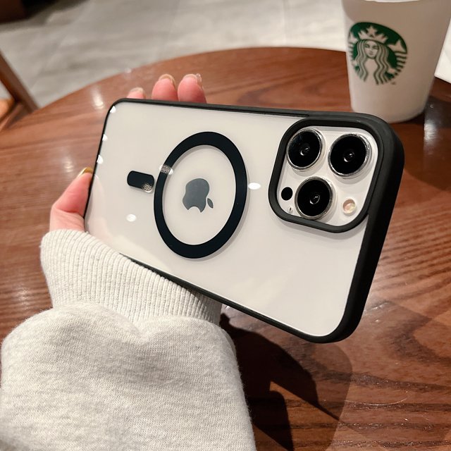 Colorido transparente para Magsafe funda de carga inalámbrica magnética para iPhone 14 13 12 11 Pro Max Mini X Xs XR cubierta de acrílico duro Dengxun unisex