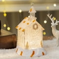 thumbnail image 3 of Lighted Christmas Church, 8.5 Inch Acrylic Tabletop Decoration with Warm LED, for Holiday Village Display and Mantel Decor, a Festive Winter Wonderland Scene and Seasonal Religious Figurine, 3 of 8