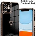 thumbnail image 4 of IBAOLEA iPhone 11 Case for Women Girls with Camera Protection,Luxury Plating Love Heart iPhone 11 Phone Case,Soft TPU Bumper with Small Love Pattern Protective Cover iPhone 11, 4 of 6