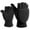 Black, variant on PMVFHDE Solid Warm Winter Gloves Windproof Thick Fingerless Gloves, Flip Cover Touchscreen Design for Cold Black,M