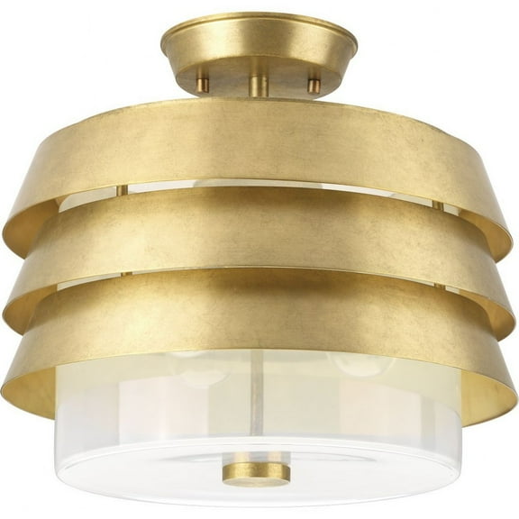 POINT DUME® Sandbar Collection Brushed Brass Semi-Flush Convertible
