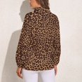 thumbnail image 2 of Leopard Long Sleeve Blouse Woman Streetwear Casual Shirts Summer Oversize Woman Streetwear Clothing Birthday Present, 2 of 7