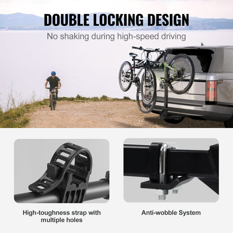 BENTISM 4 Bike Rack 150 LBS Heavy duty Steel Hitch Mount Folding Swing Down Bicycle Carrier for Car Truck SUV Walmart