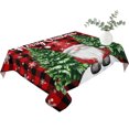 thumbnail image 2 of Red Plaid Christmas Table Cloth Waterproof Tablecloths, Gnomes Xmas Tree Snowflake Winter Tablecloth Dining Table Cover for Kitchen Party Tabletop Outdoor, Rectangle Tablecloth 60x102 Inch, 2 of 9