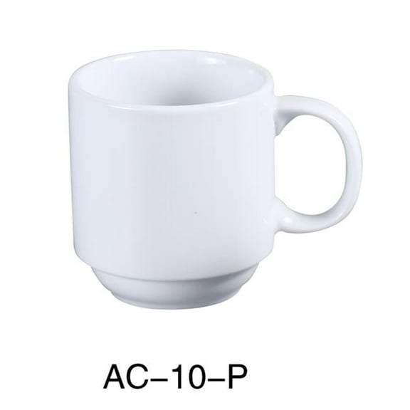 10 oz ABCO Prime Coffe Mug - Porcelain, Super White - Pack of 36