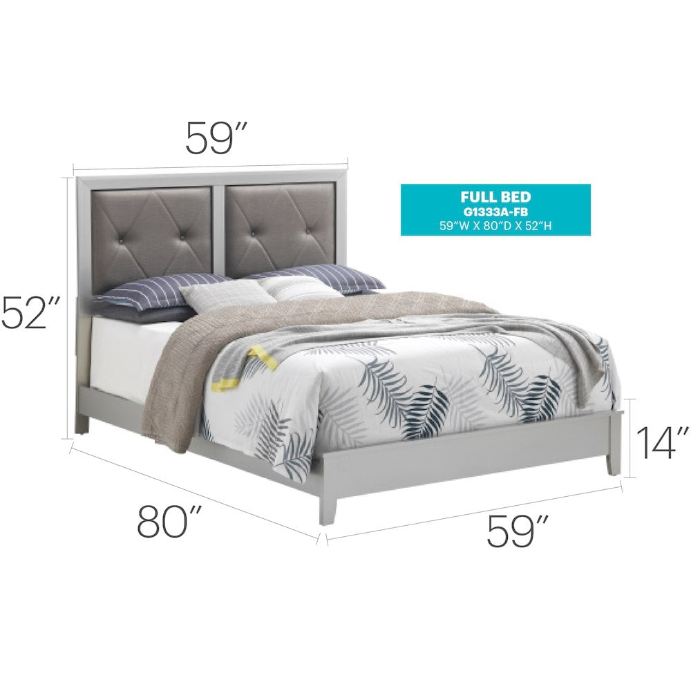 Glory Furniture Primo Full Bed in Champagne Color