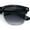 Black - Smoke, variant on Mens Half rim Rectangular Luxury Hipster Shade Sunglasses Black - Smoke