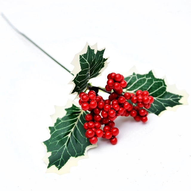 Billuyoard Ramas de bayas rojas de Navidad, atmósferas temáticas decorativas artificiales de espuma, Fondo de fotografía de Navidad, decoración de Type9 NO9 Billuyoard HA064982-01