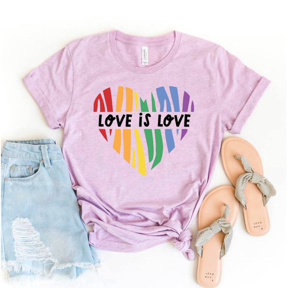 Love Is Love T-shirt Women's Lgbt Top Rainbow Gift Pride Shirt Bisexual Tshirt Lesbian Tee Gay Shirts