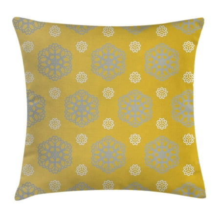 grey and yellow throw