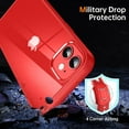 thumbnail image 3 of Shockproof Clear Case for iPhone 12/12 Pro, [Not Yellowing] [10FT Military Drop Protection] Hard Clear Back Four Corner Airbags Drop Protection Phone Cover, 6.1 inch, Red, 3 of 14