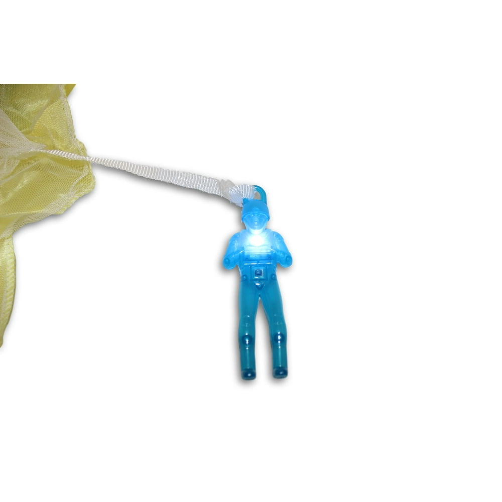 Light Up Tangle Free Toy Parachute Man Skydiver Blue