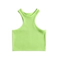 thumbnail image 2 of Sakmal Crew Neck Summer Womens Tank Tops Green Ribbed Slim Sexy Sleeveless Shirts, 2 of 3