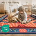 thumbnail image 4 of ODIKA 8'x10' Washable Area Rug Durable, Non-Slip Pixel Octopus Cartoon Retro Wave Border Arcade Tentacle Motif for Living Room, Under Sectional, Family, 4 of 7