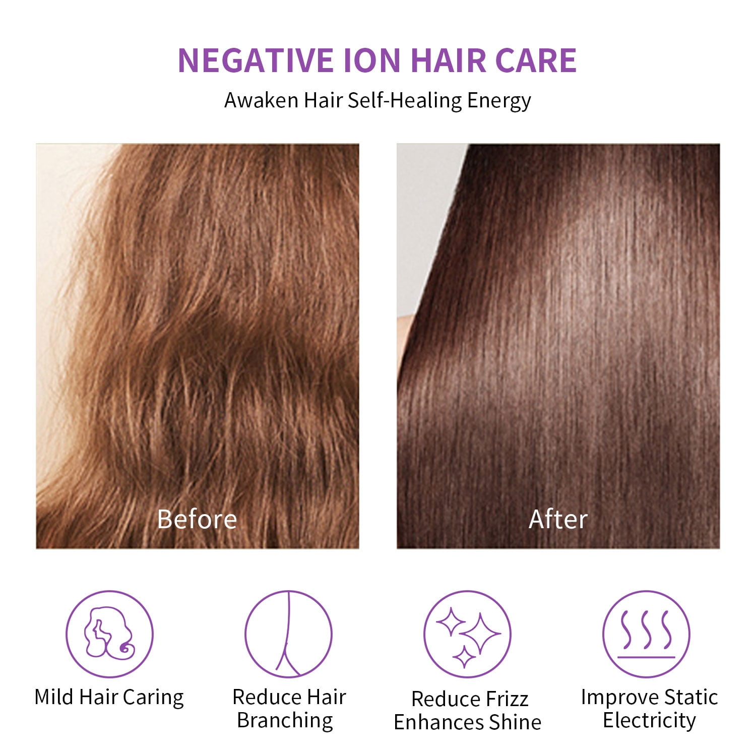 KSKIN Powerful Anion Hair Dryer with Concentrator-1500Watts, Black KD318