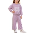 thumbnail image 2 of LvhaoGJOB Little Kids Girls Sweatshirt and Pants Outfit Set - Multi-Pocket, Fleece Lined, 2 of 8