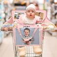 thumbnail image 2 of Shopping Cart Cover for Baby 2-in-26 High Chair Cover with Safety Harness Multifunctional Grey Pattern Cart Covers for Babies Soft Padded Grocery Cart Cover for Baby Boy Girl, 2 of 4