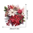 thumbnail image 3 of Qholemyo 10.8x10.8in Red Floral Self Adhesive Wall Stickers Bedroom Bathroom Home Wall Decor Room Decor, 3 of 6