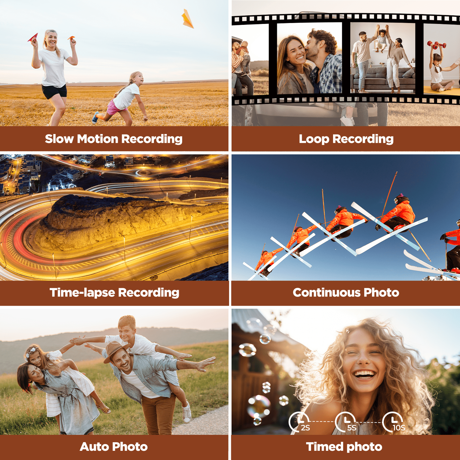 Campark AC16 64MP Digital Camera 4K/30FPS Video with Case, 64GB Card for Beginners