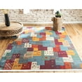 thumbnail image 3 of Unique Loom Native Abstract Contemporary Area Rug, Red/Yellow/Green, 35" x 25", 3 of 4