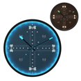 thumbnail image 2 of Indoor 12' Voice-Activated Luminous Decoration Wall Clock With LED Night Light A Cross-shaped Lace Pattern, 2 of 8