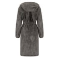 thumbnail image 4 of Luxalzxs Robes for Women, Rabbit Ear Hooded Bath Robe Solid Color Soft Plush Bathrobes Bunny Animal Homewear Sleepwear Sherpa Shaggy Bathrobe Nightgowns, Valentines Day Gifts for Women, 4 of 5