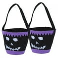 thumbnail image 2 of Nikou 2pcs Halloween Sweet Candy Bags Trick or Treat Candy Bags Exquisite Printing Great Gift for Halloween Party(Purple), 2 of 8