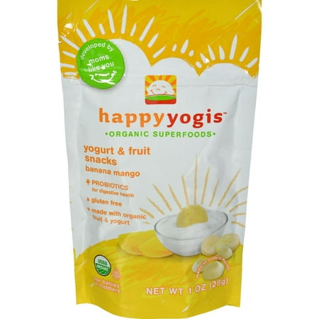 Baby Snack Tray - Happy Baby Happy Melts Yogurt Snacks, Organic, Banana Mango - 1 oz