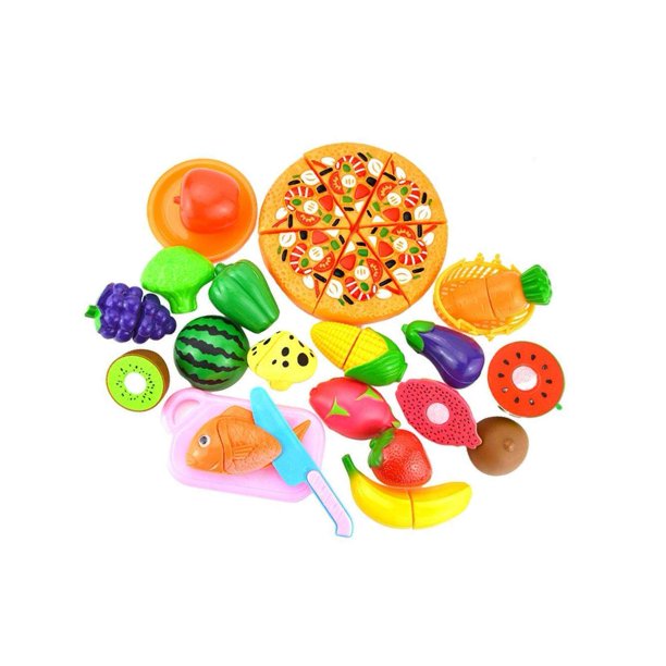 Kids Pretend Role Play Kitchen Cutting Fruit Vegetable Food Boys Kids