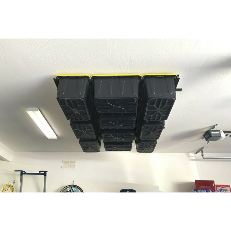 E-Z Storage Overhead Garage Ceiling Steel Storage Rack for Tote Containers  