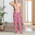 thumbnail image 5 of Uemuo Watermelon Pattern Men's Wide Leg Palazzo Lounge Pants with Pockets Light Weight Loose Comfy Casual Pajama Pants-Medium, 5 of 9
